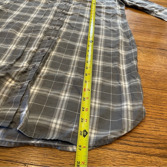 Garnet Hill Long-Sleeve Flannel Shirtdress 100% Organic Pima Cotton - Picture 9 of 10